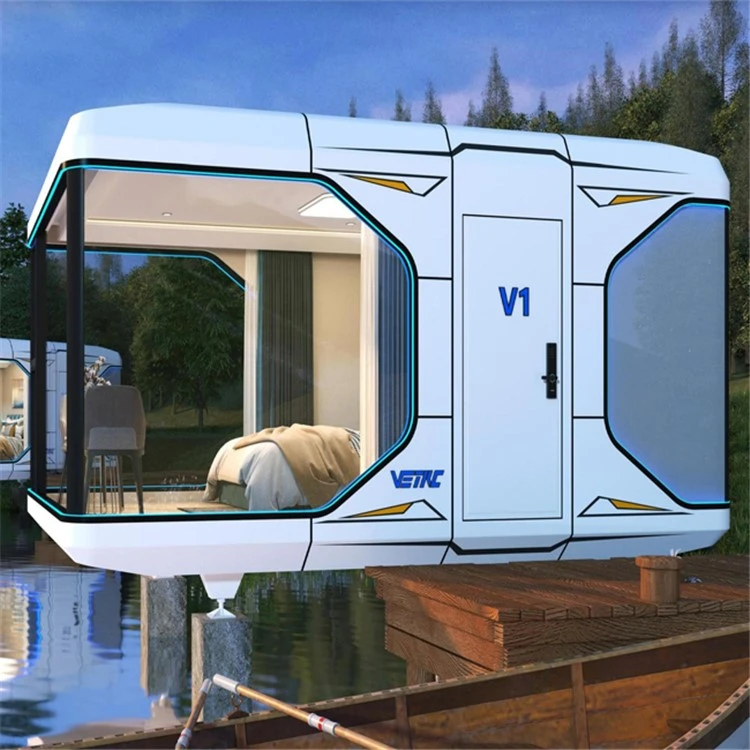 prefab fireproof apple house capsule sleeping pod 5