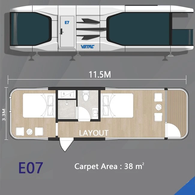 Prefabricated hotel outdoor capsule cabin room with toilet (4) Prefabricated hotel outdoor capsule cabin room with toilet (4)